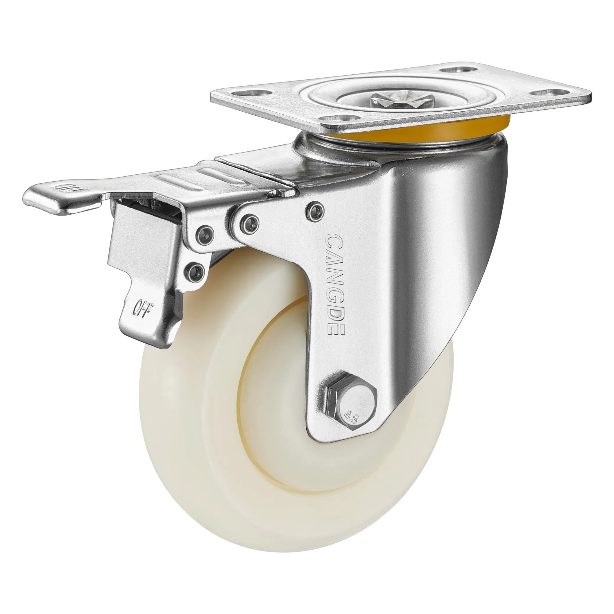 31series 3-5 Inch Single Wheel Caster M12*30 Thread Stem PP Material