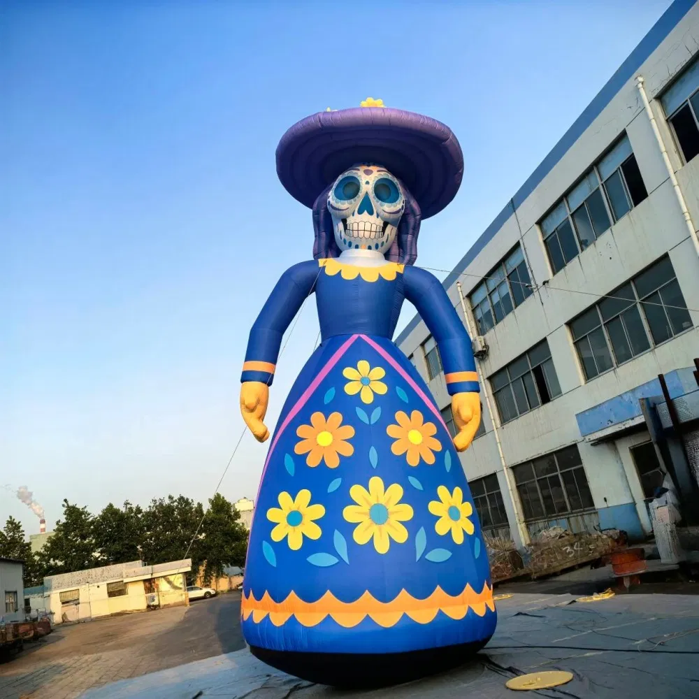 Inflatable Moving Cartoon Skeleton Corpse Tumbler for Halloween