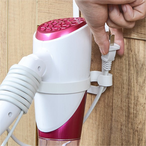 Simple Bathroom Hair Dryer Hanger Cabinet Door Back Hair Dryer Rack