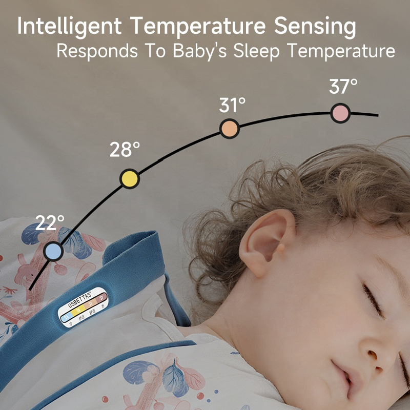 Intelligent Kid's Sleeping Bag Constant Temperature Technology Baby Pure Cotton Sleeping Sack