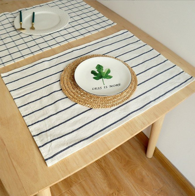 100% Cotton Blue Stripe Tea Towel Kitchen Small Cleaning Towels