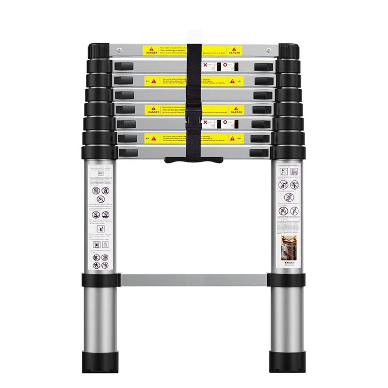 8.5FT Modern Design Aluminum Multi-Purpose Telescoping Extension Ladder Folding Design for Apartment Use Ladder