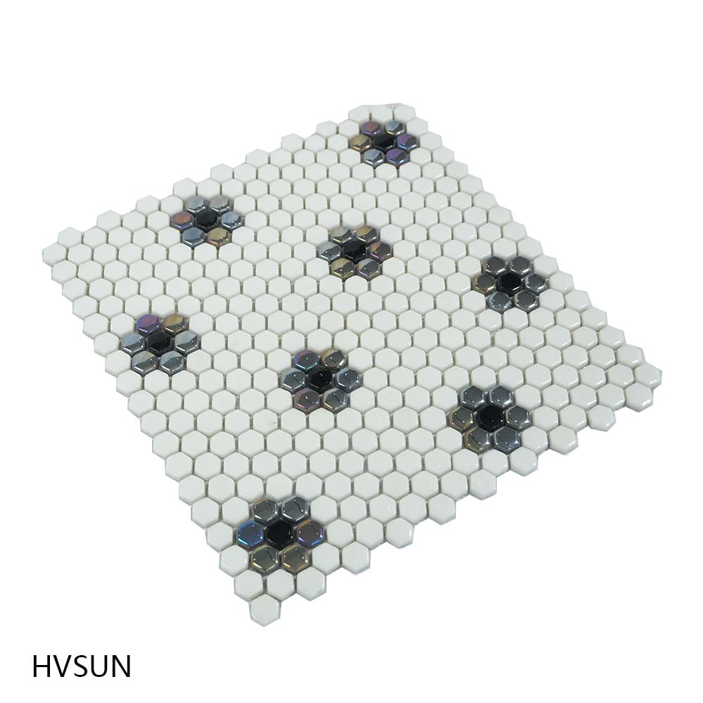 Flower Pattern Mosaic Tile with Concise Style