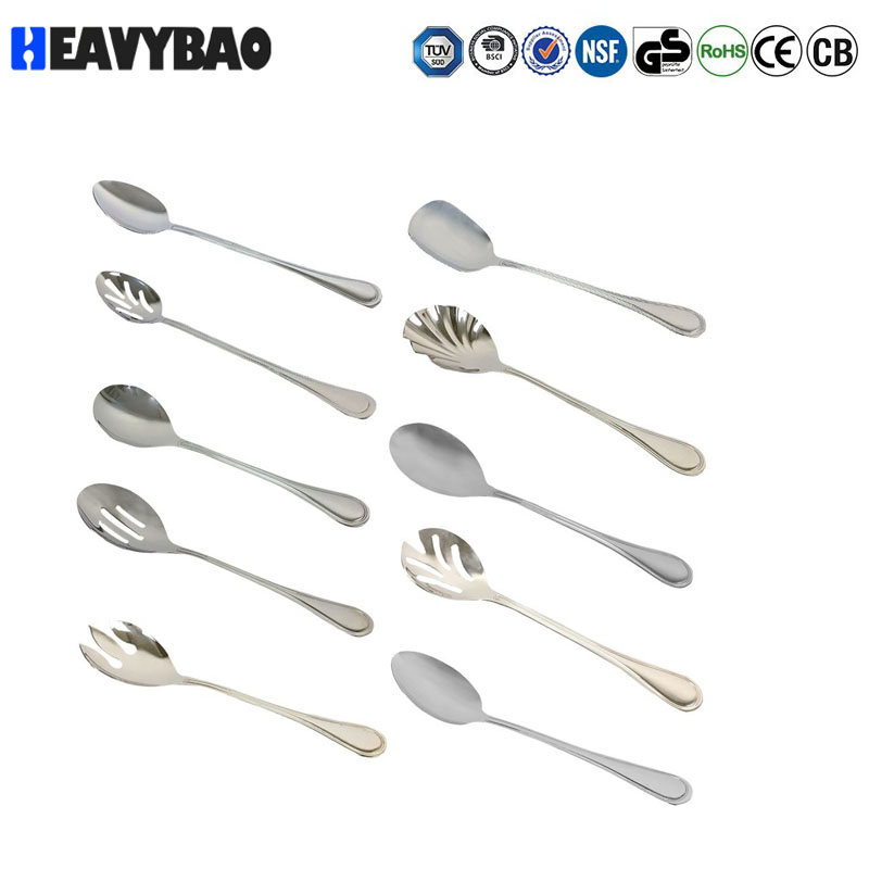 Heavybao Hot Selling Stainless Steel Cookware Sets Slotted Turner Spatulas