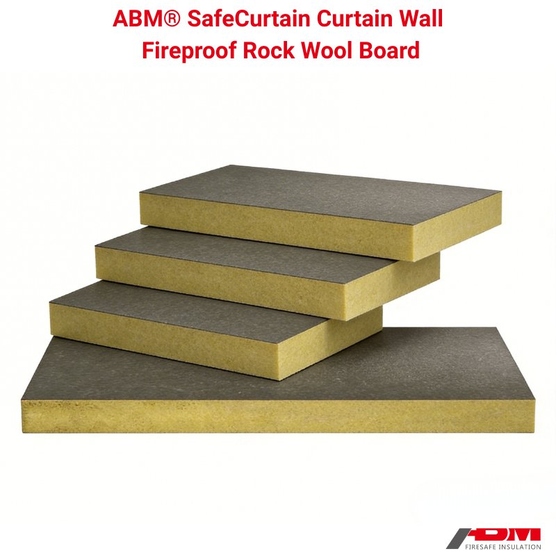 ABM® SafeCurtain Curtain Wall System Fireproof Insulation Low Density Rock Wool Board