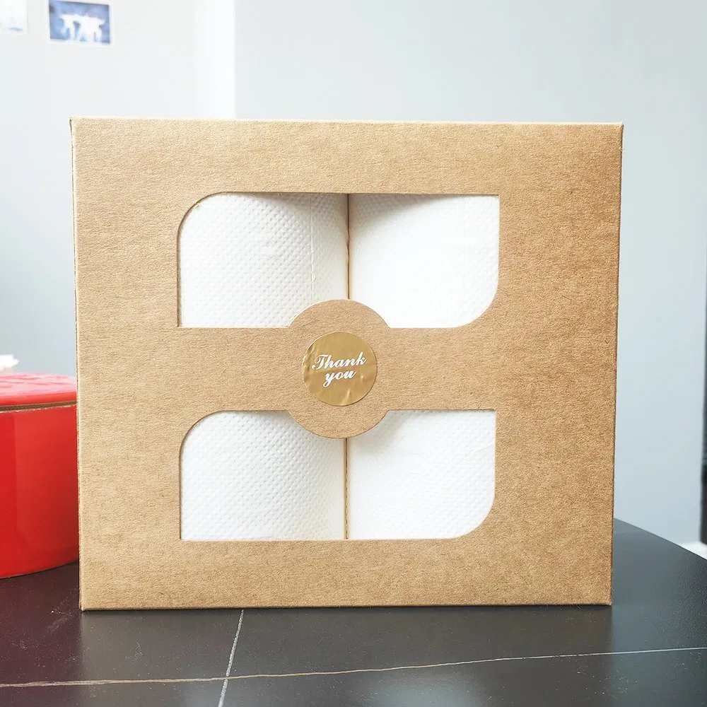 Bamboo Material Softness and Ecf Bleached White Toilet Paper Rolll 10*10cm Bamboo Pulp Customized Logo Tree Free CE Toilet Paper