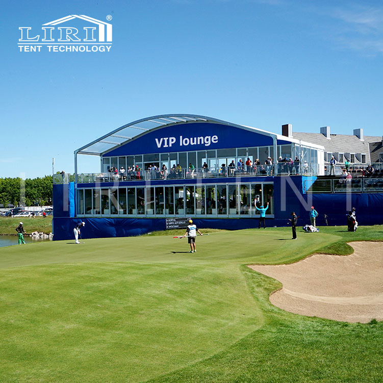 Prefabricated Large Arc Two Floor Decker VIP Lounge Tent Building for Sport Event