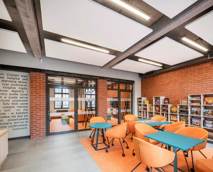 Curved Wave Sound-Absorbing Panels Glass Fiber Wool Suspension Acoustic Ceiling