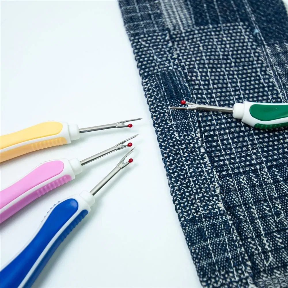 Thread Removal Tool for Hand Sewing Tailor Accessories with Secant Knife Silicon Handle Seam Ripper 4 Color Chose for Needlework