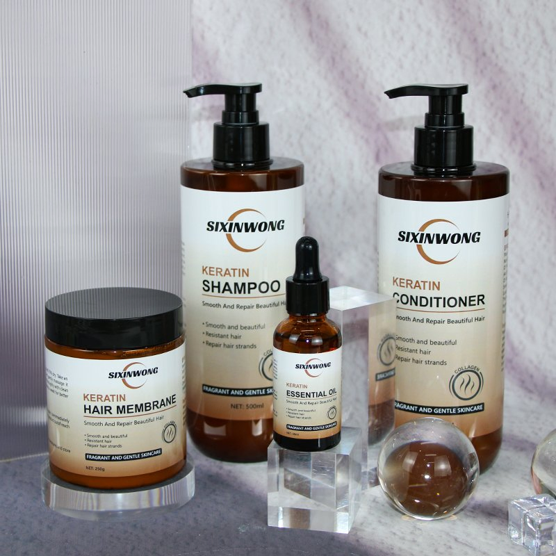 Beauty Cosmetics Hair Care Nourish Soft Not Greasy Keratin Conditioner Shampoo Set
