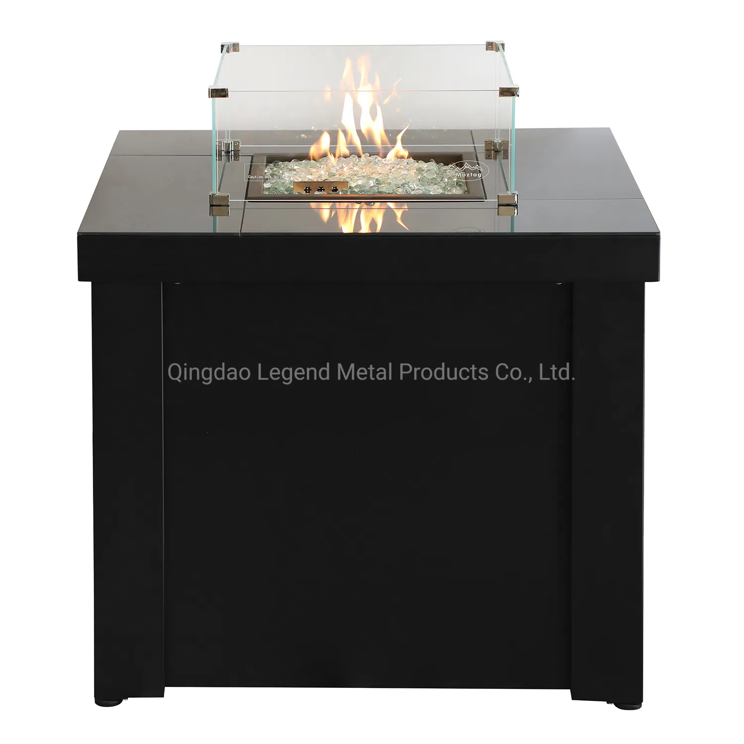 Popular Outdoor Gas Fireplace with Glass Wind Shade by LPG for Heating Lhotse 817