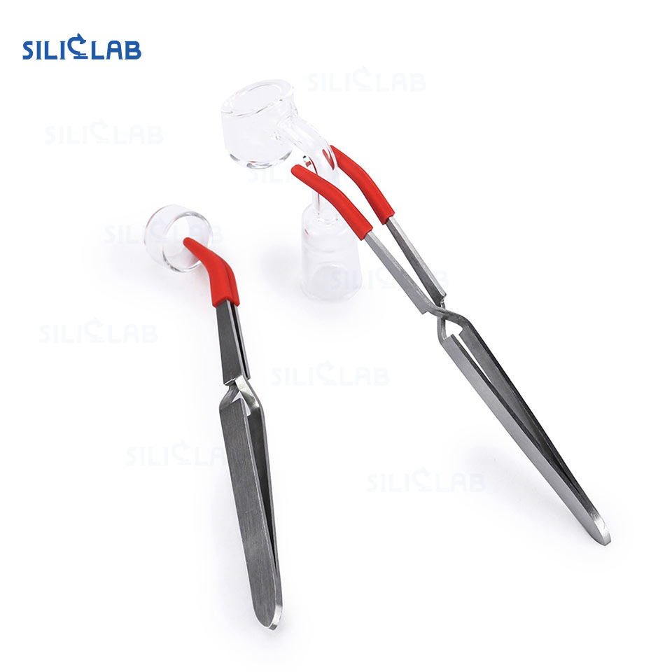 Personalize Silicone Tips DAB Tool Rubber Tipped Tweezers for Dry Herb Vaporizer