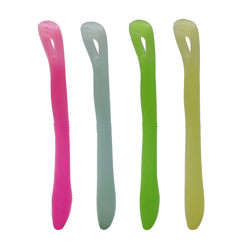 Premium Soft Silicone Tongue Scraper with Foldable Handle