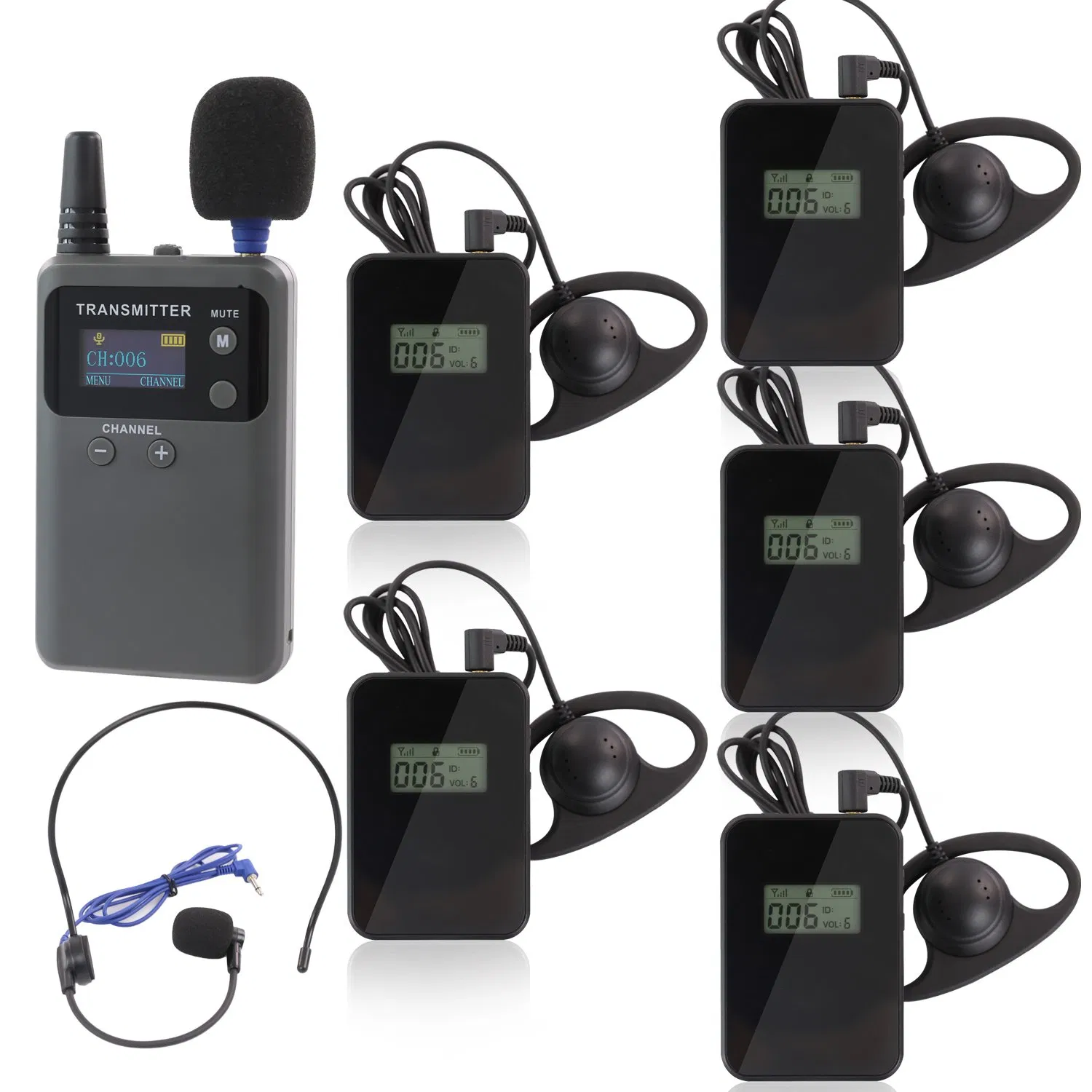 Беспроводная туристическая система гида 2.4G, 999 каналов