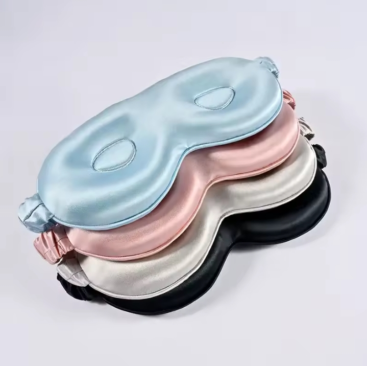 New Arrival 3D Eye Mask 100% Pure Mulberry Silk Drawstring Bag Eye Mask Accessories