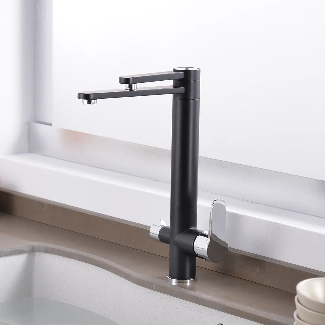 Kitchen Mixer Faucet Drinking Filtered Water Outlet, 3 in 1 Sink Tap