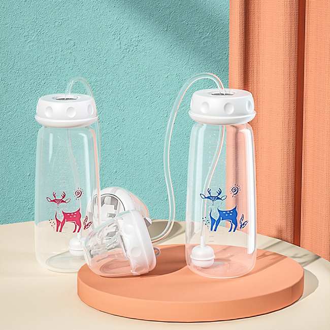 240ml BPA Free Hand Free Standard Neck Baby Bottle PP Baby Bottle