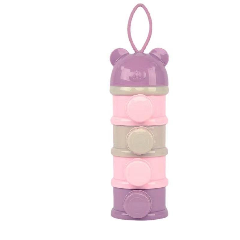 Cute Bear Design 3-Layer Snack Box for Kids' Meals