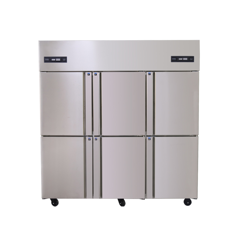 Six Commercial Door Large Capacity Stainless Steel Refrigerator Equipments for Kitchen Supermarket and Restaurant Freezer