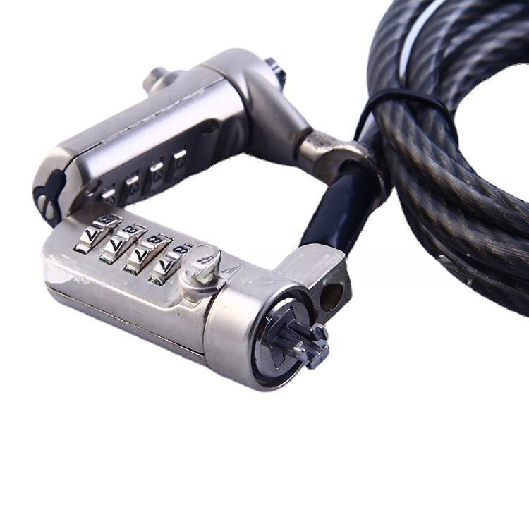 Extended Steel Cable Notebook Computer Security Anti-Theft Combination Lock, Universal Lock