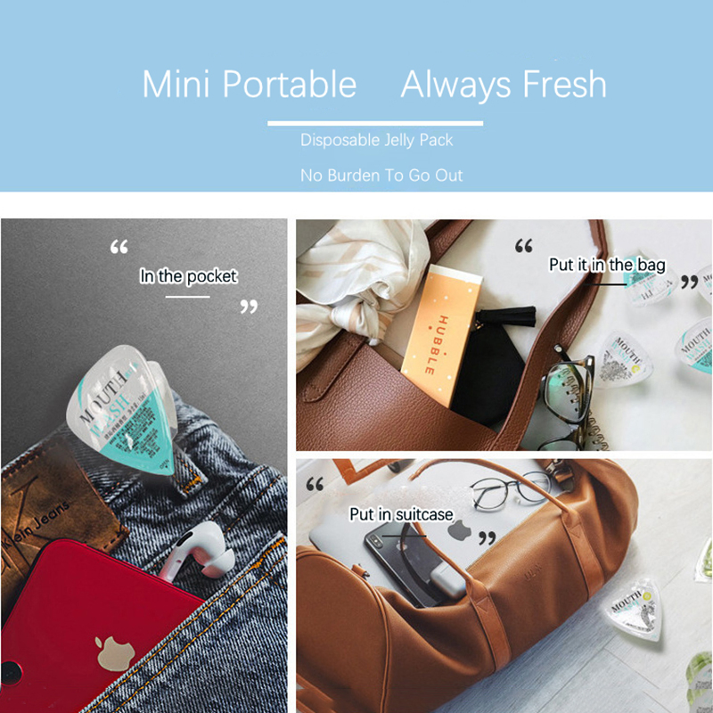 Mini Portable Herbal Mint Mouthwash for Fresh Breath