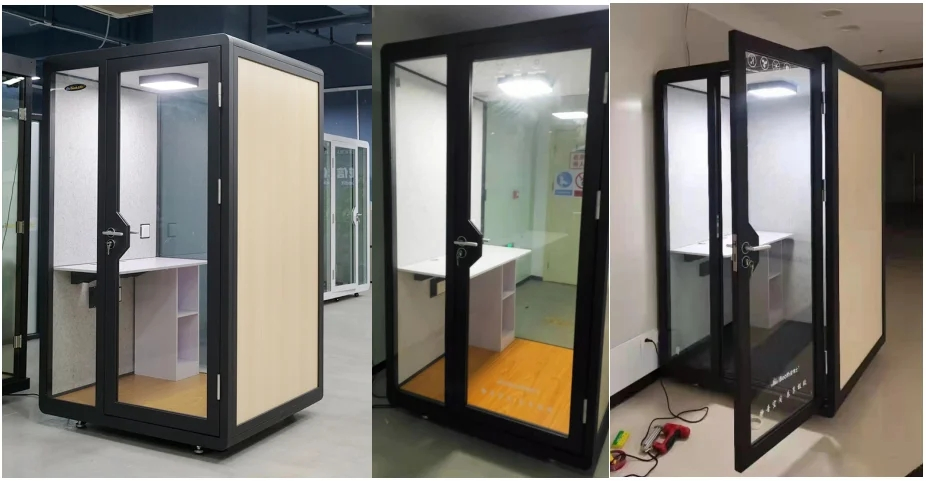 Modern Eco-Friendly Steel Frame Office Pod Quiet Acoustic Soundproof Private Home Office Indoor Recording Studio for Outdoor Use