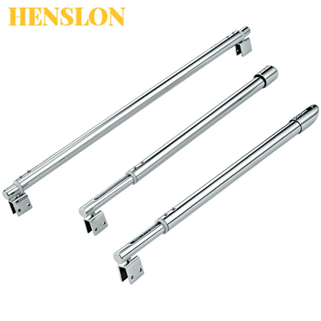 Stainless Steel Frameless Flexible Shower Wall to Glass Support Linking Connector Telescopic Support