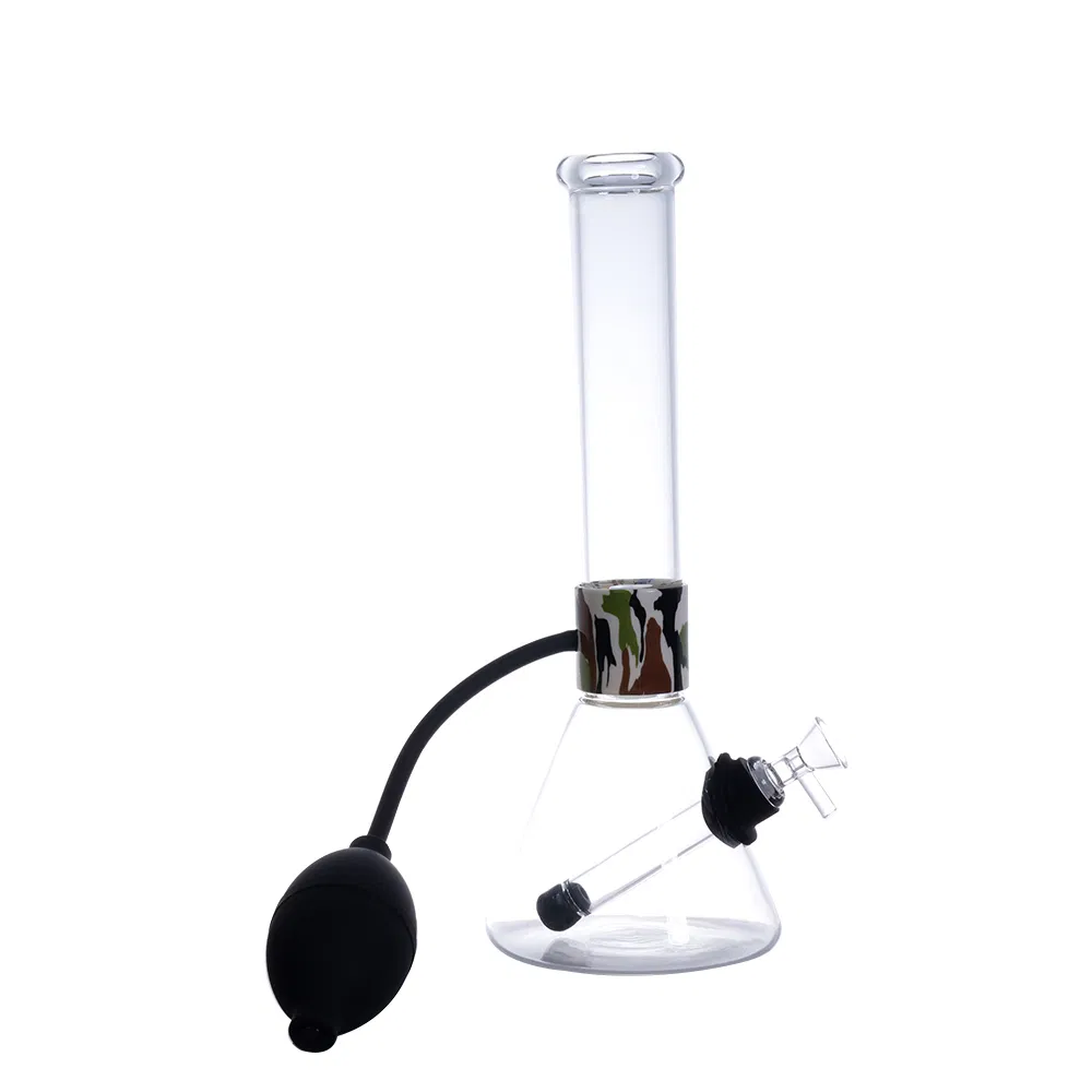 Borosilicate Glass Percolator Beaker Base Waterpipe with Manual Control Smoke