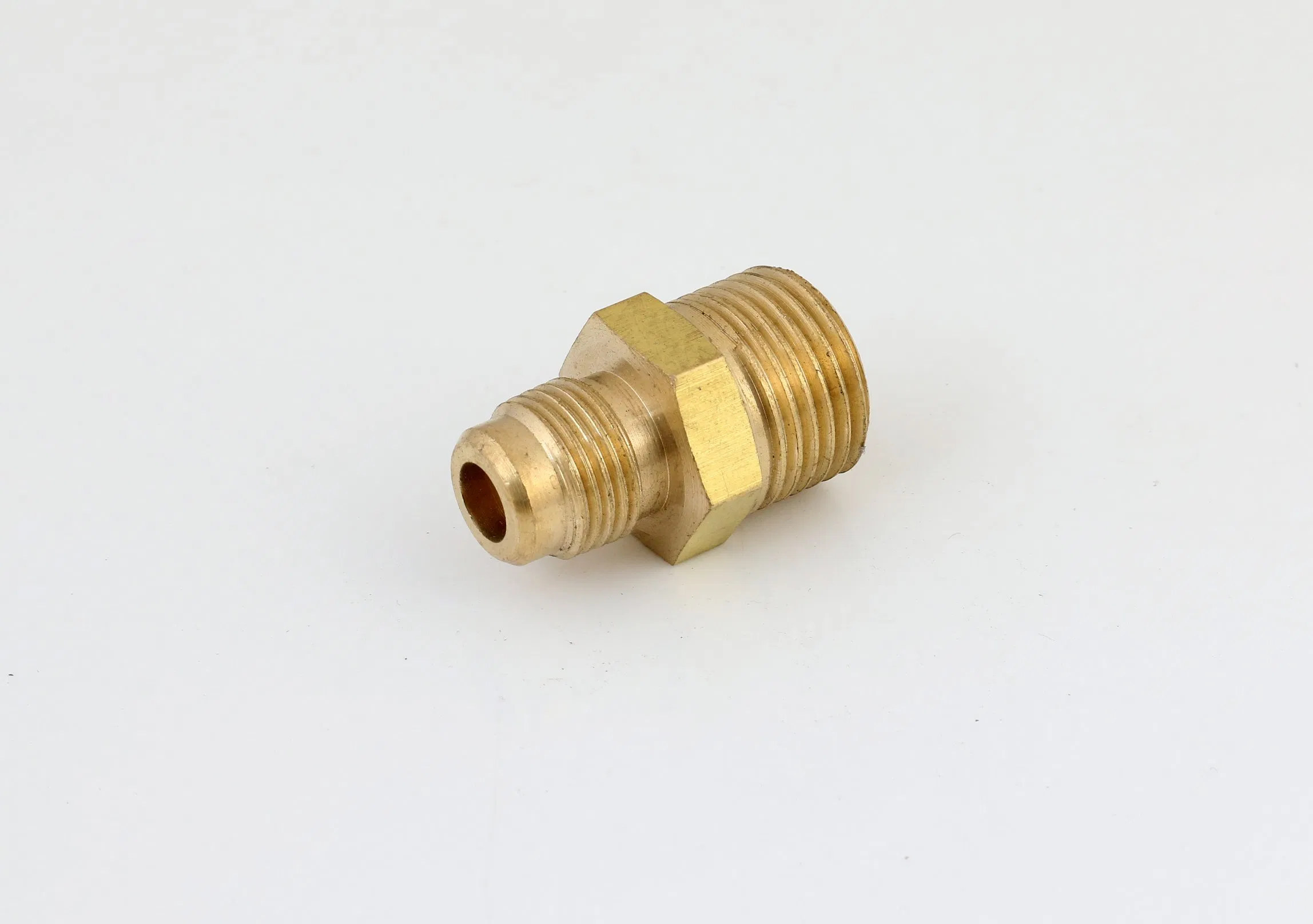 Male Thread Hexagonal Nipple 3/8" Flare Brass Fitting