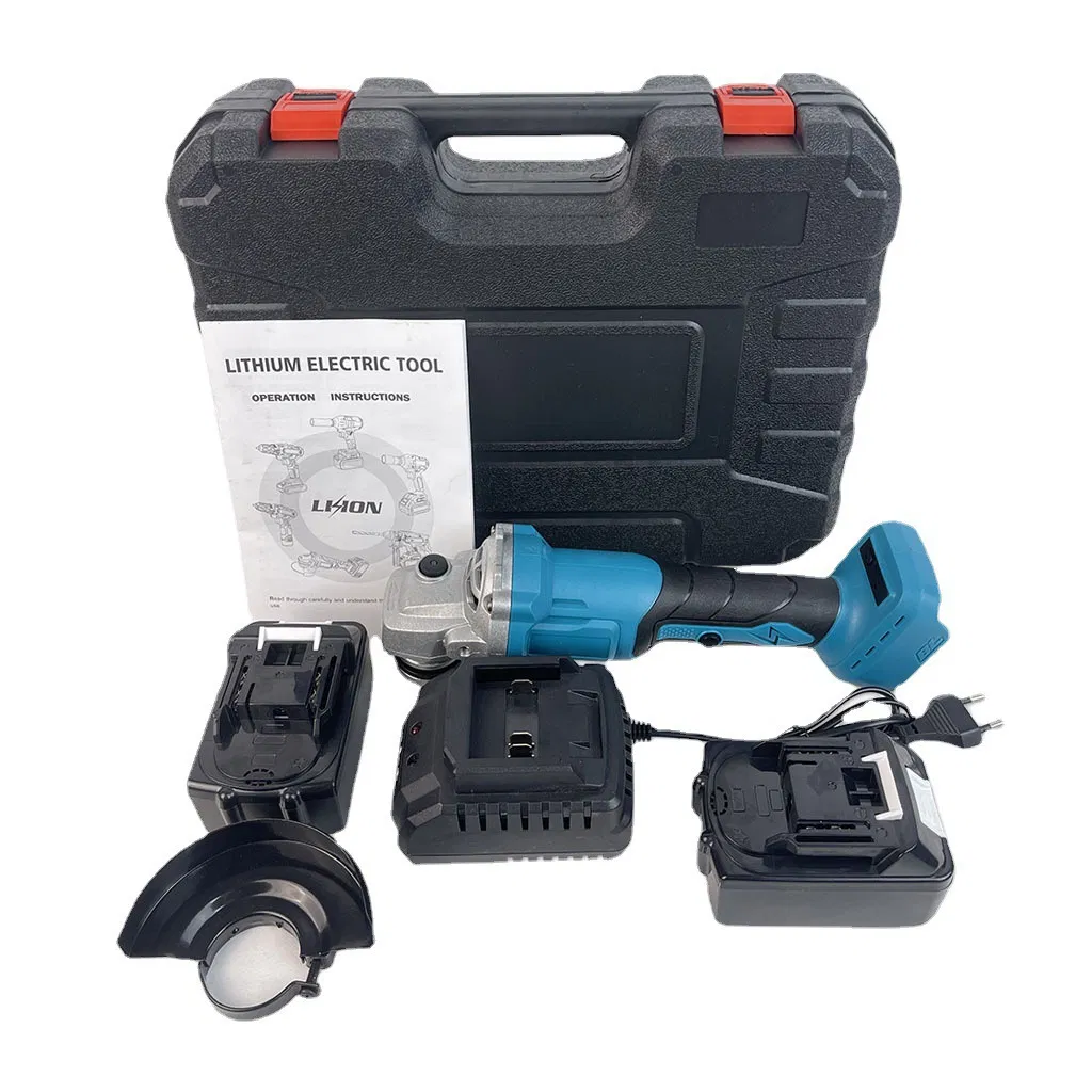Lithium Battery Rechargeable Angle Grinder High Power Cordless Grinder Tools Set for Polishing Cutting Construction