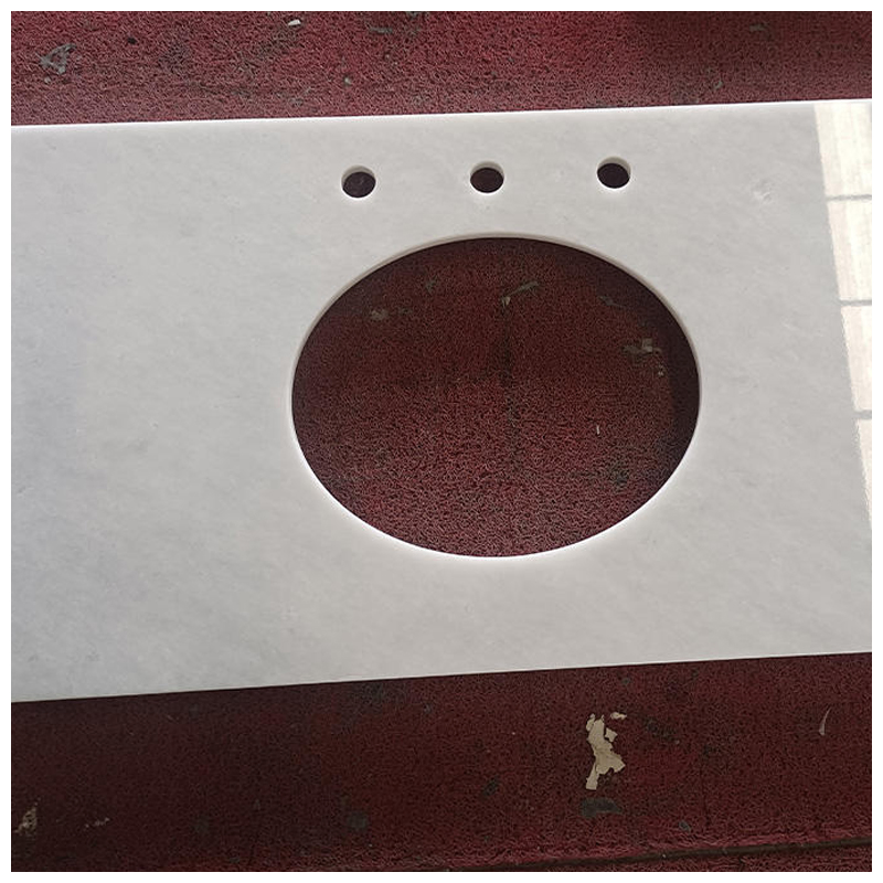 Pure White Marble Single Sink Vanity Tops