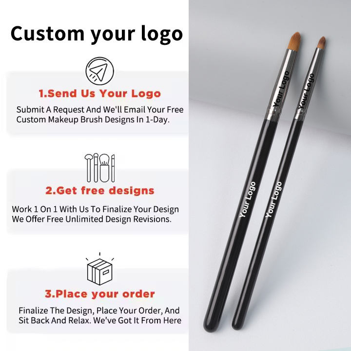 Small Plastic Applicator Angled Eyeshadow Eyebrow Cosmetic Concealer Brushes Makeup Brush