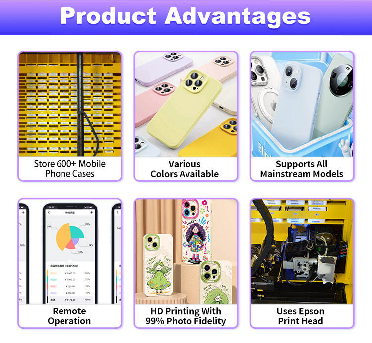 Caiyunjuan ODM Phone Case Self-Service Vending Machine UV Printer Vendor with Steel Material and Sdk Function