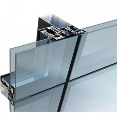 Modern Design Aluminum Invisible Glass Curtain Wall with Sound Insulation Function