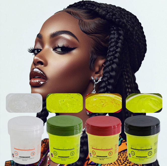 Strong Hold Olive Oil Hair Wax Gel Styling Gel 473ml for Women with Texturizing Effect Leave-on Styling Gel for Curly Hair