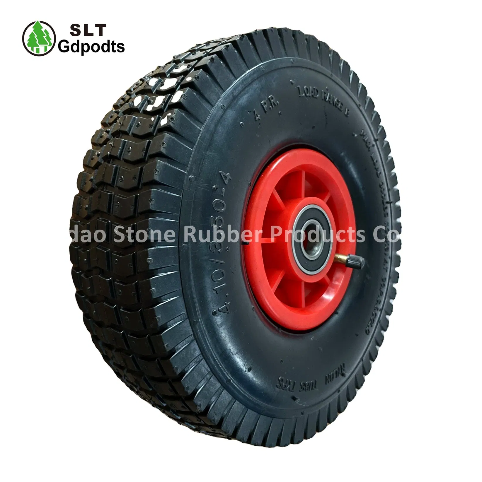 10 Inch 3.50-4 Inflatable Pneumatic Rubber Wheel Hand Truck Air Wheel