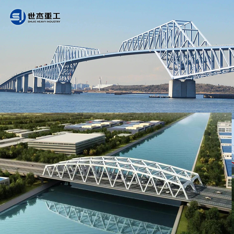 Bridge Large Span Steel Structure Fast Installation Steel Column Beam Buildings Welding Heavy Duty Footbridge Steel Structure