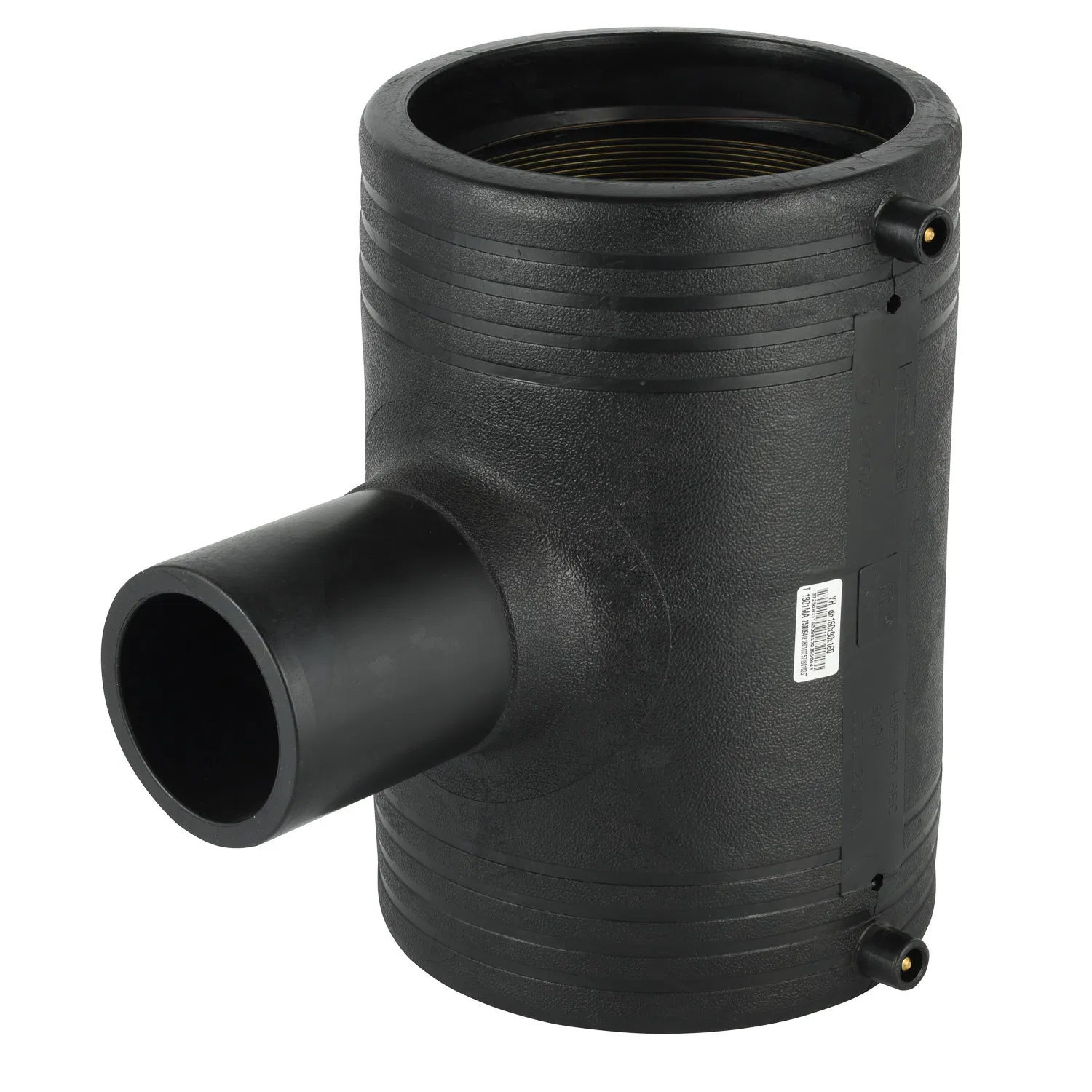 New Material Gas Pipe Fittings Electrofusion Tee for Black PE Pipes