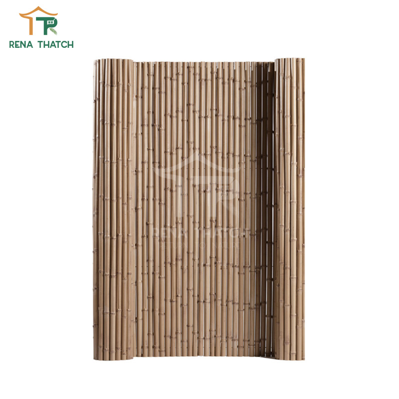 Wholesale Outdoor Artificial Bamboo Fence Plastic Bamboo Screen Faux Bamboo Privacy Fence Around Pool Attached to Chain Link