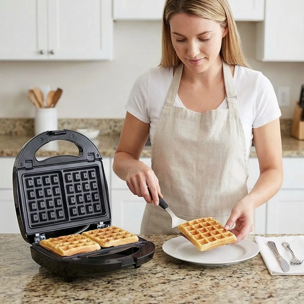 750W Compact and Portable Waffle Maker for Easy Home Cooking Ub-822c