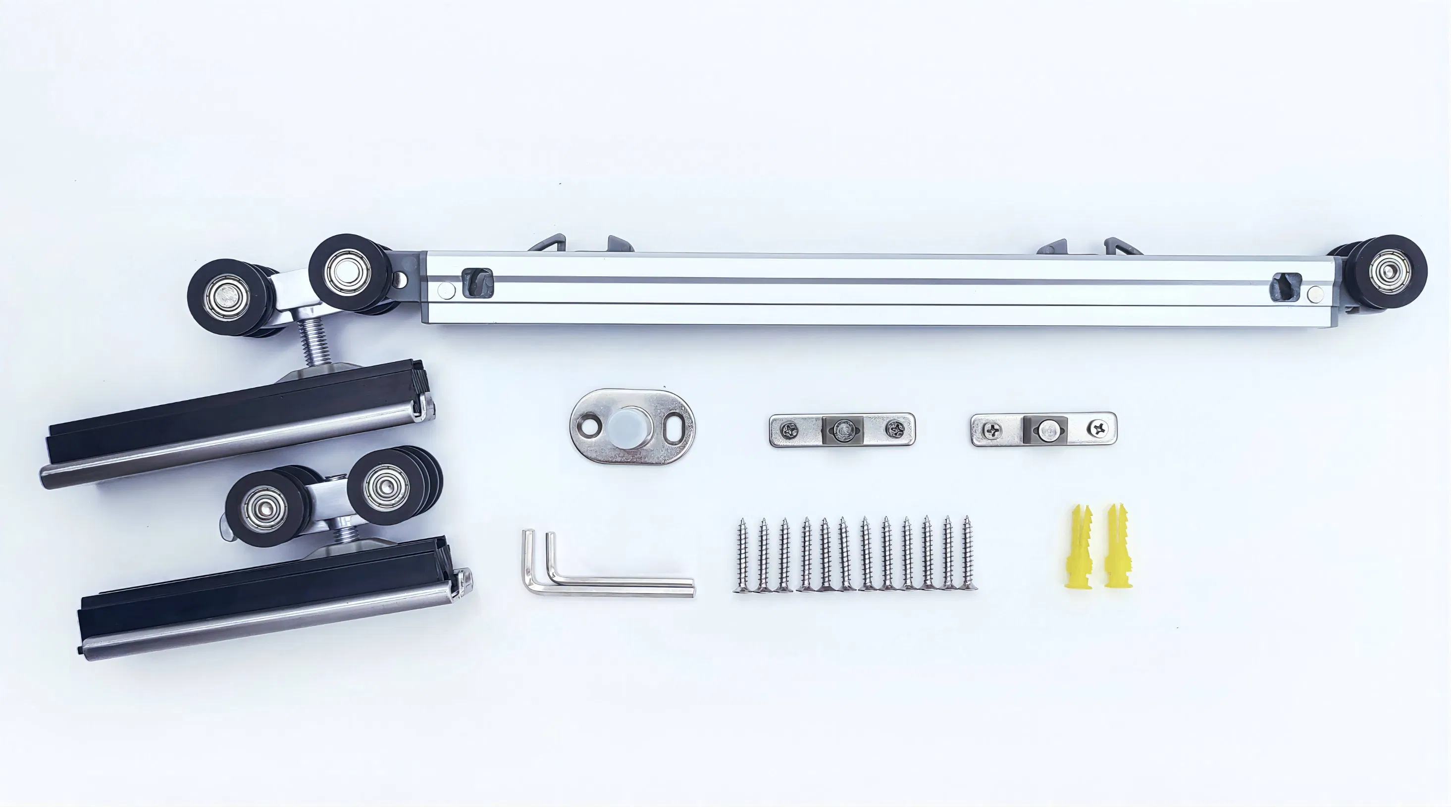 Champagne White Aluminum Profile Track Rail for Hanging Sliding Door Roller