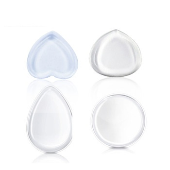 Silicone Clear Puff for Cosmetics Cleaning Face Puff Heart Shape Waterdrop Shape
