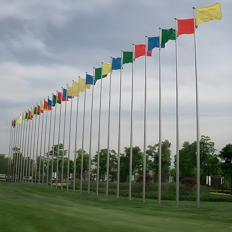 Sturdy Outdoor Steel Flag Poles for Heavy-Duty Use