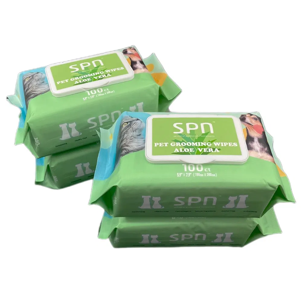 Disposable Pet Gloves Wet Wipes for Cats and Dogs Without Washing SPA Bath Towels Cleaning Tissue and Deodorizing Pet Supplies Eco-Friendly Animal Wipes