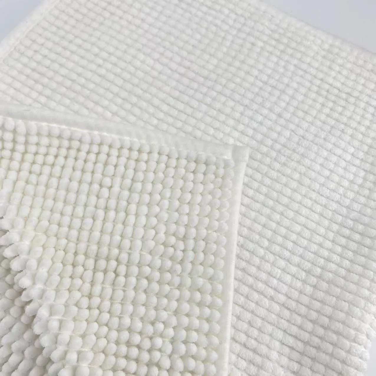 Chenille Bath Rug Non Slip Soft Shaggy Chenille Bath Mat Custom Shape Mat Bathroom Rug Sets
