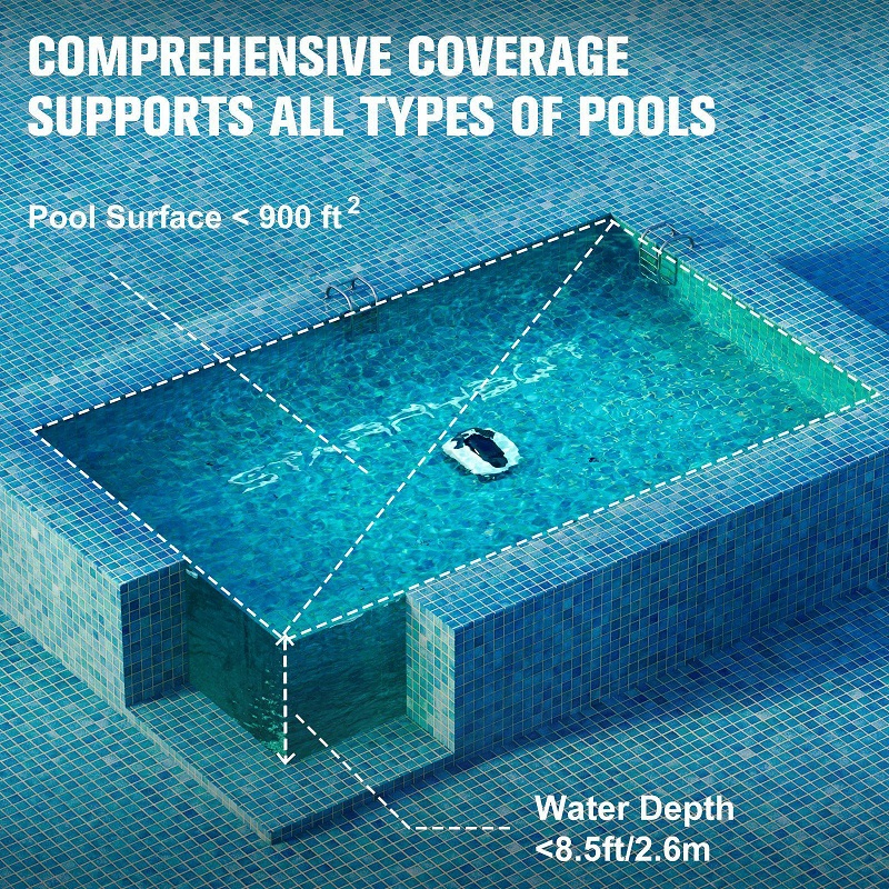 Underwater Cordless 12V Vacuum Robotic Swimming Pool Cleaner for Water Filter (RSPC005)