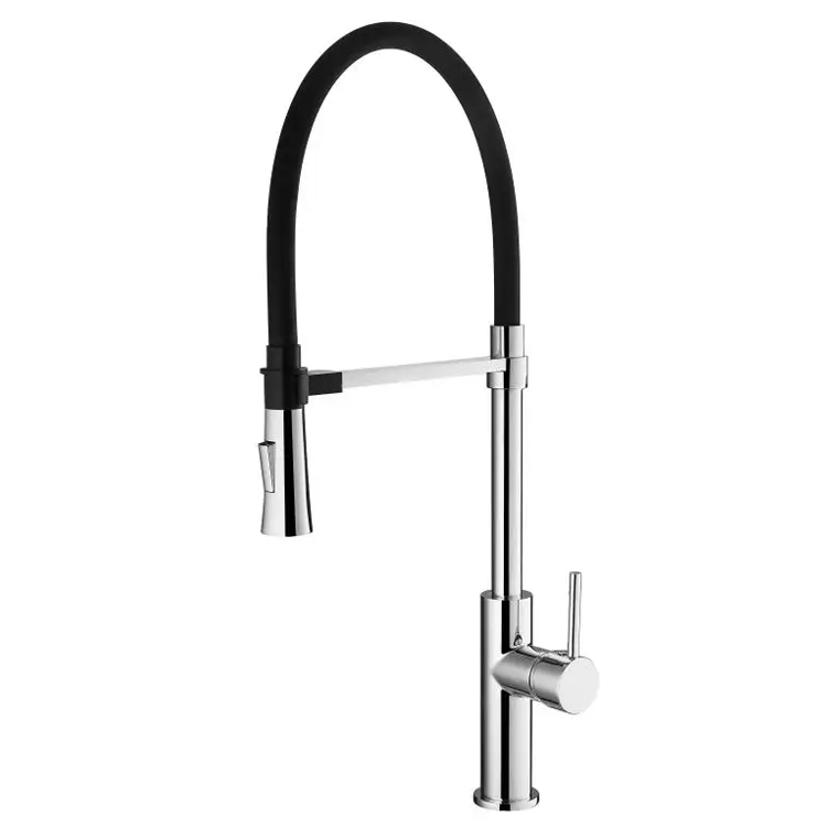 Sanipro Custom Color Flexible Soft Silicon Hose Pull out Down Kitchen Sink Tap Mixers Taps, Brass Faucets Manufacturer