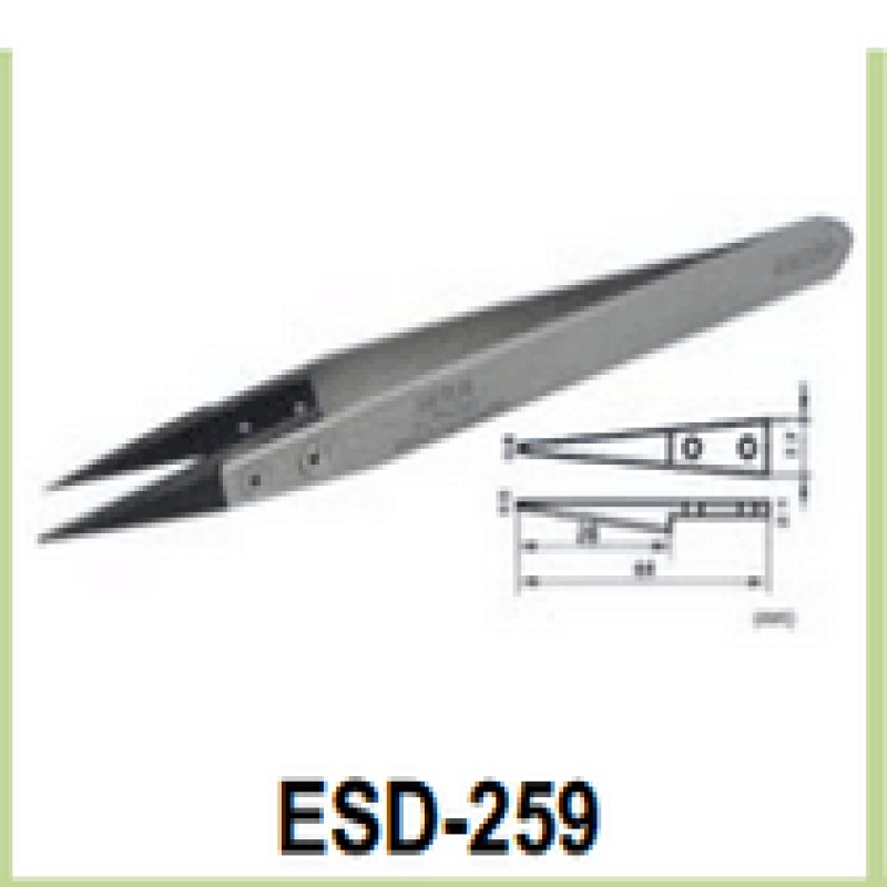 Leenol-ESD-259 Hot Sales ESD Removable Tip Antistatic Tweezers