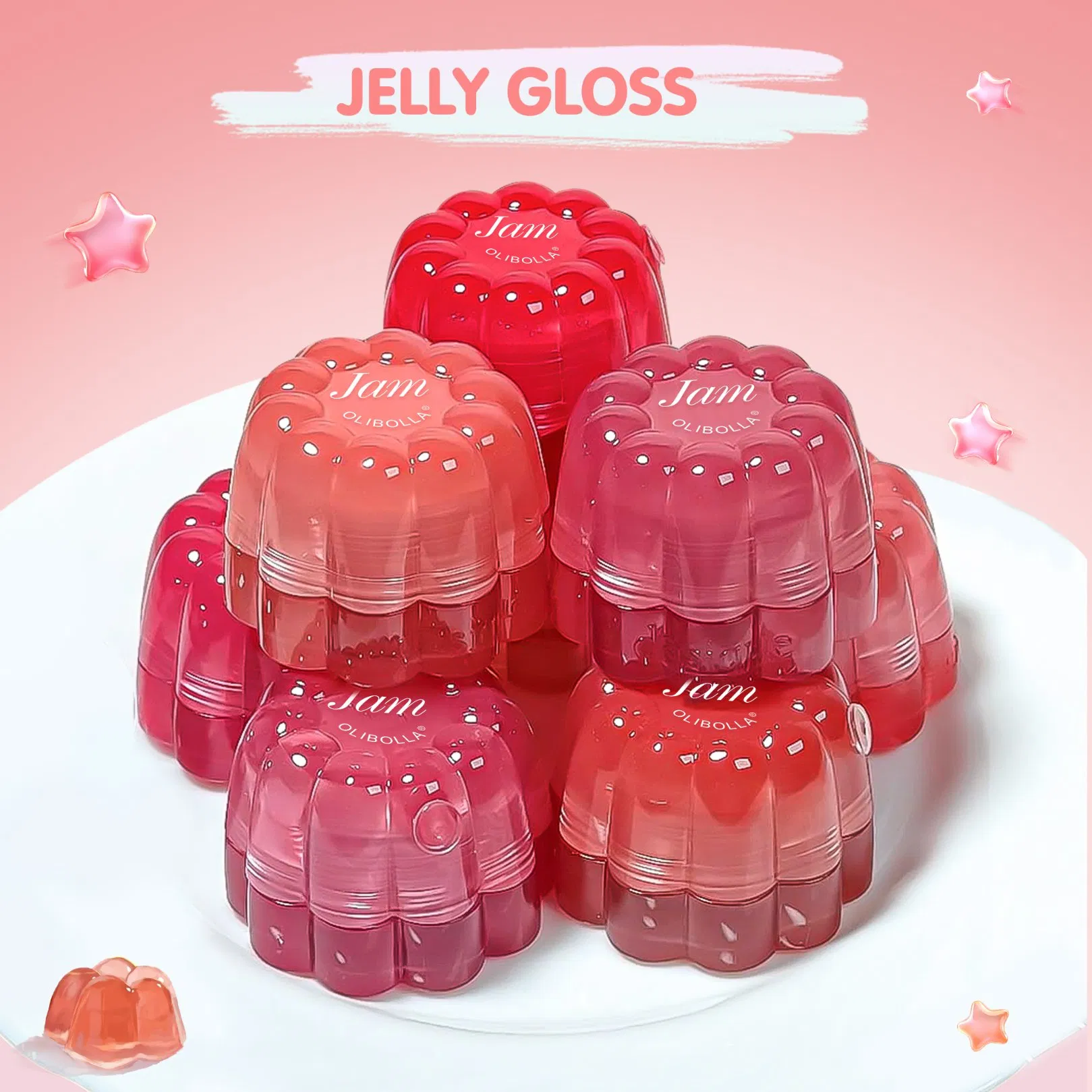 Jelly Solid Lip Gloss Press Lipstick Private Label Waterproof Press Lip Stick