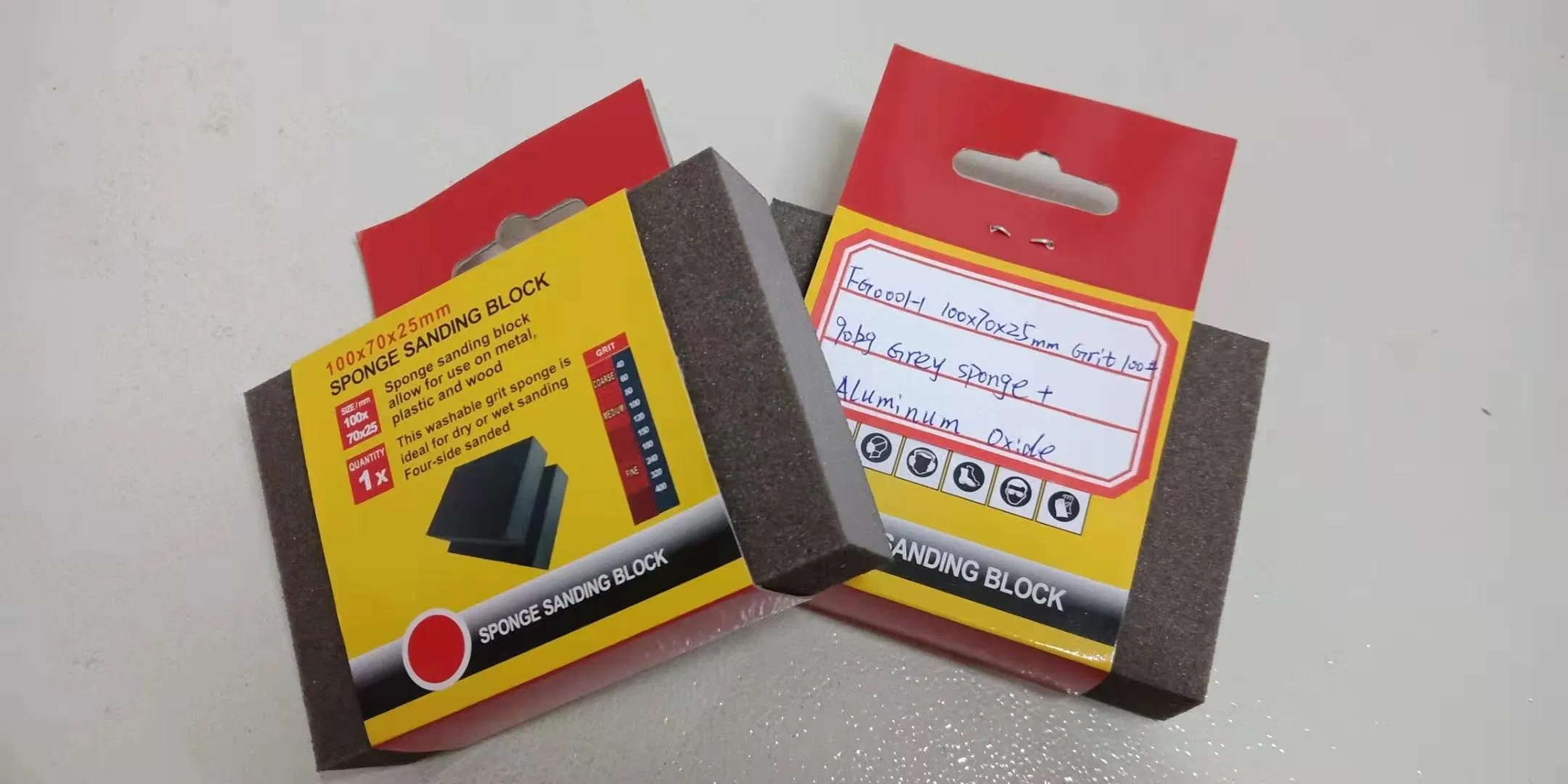 Hanging-Carded Packing Aluminum Oxide Sanding Sponge-Sanding Block